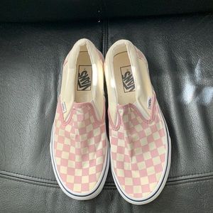 Pink checkered vans